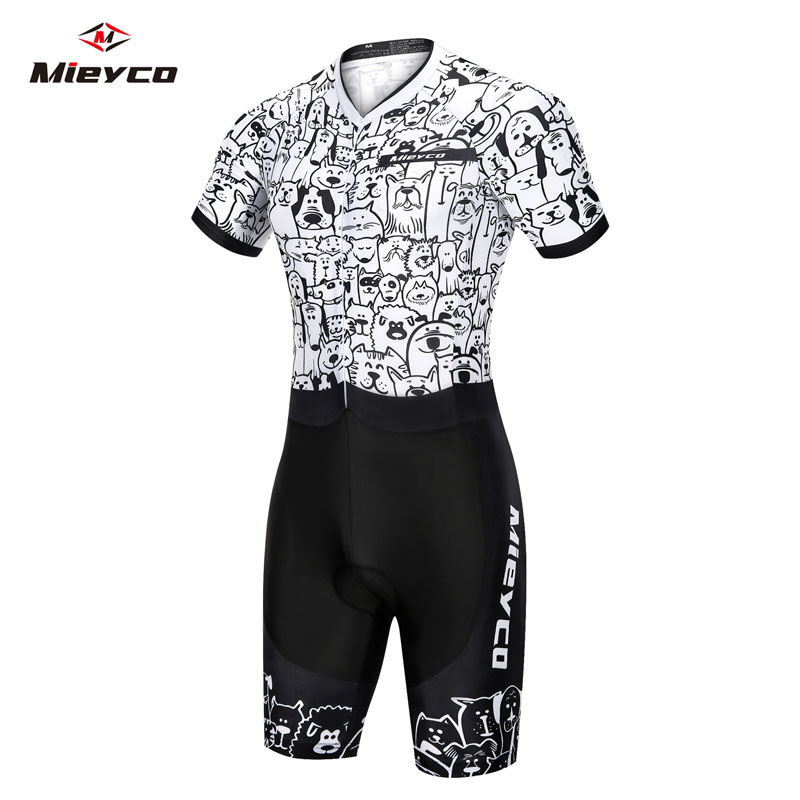 Cycling Gear Jersey - Setelan Triathlon Lengan Pendek Pria &