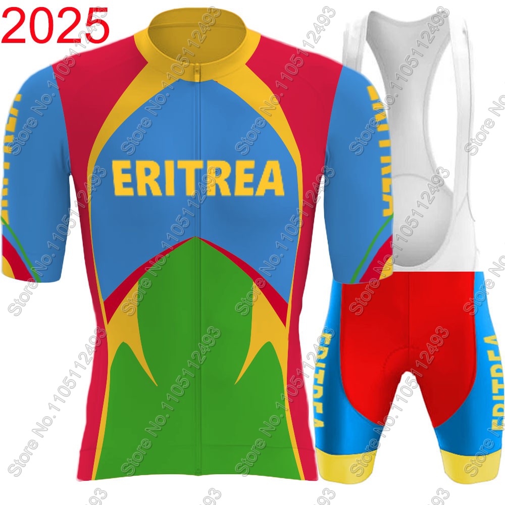 Cycling Bib Shorts - Seragam Sepeda Tim Nasional Eritrea 2025,