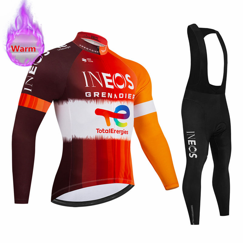 Cycling Bib Shorts - Set Jersey Bersepeda Lengan Panjang Ineos