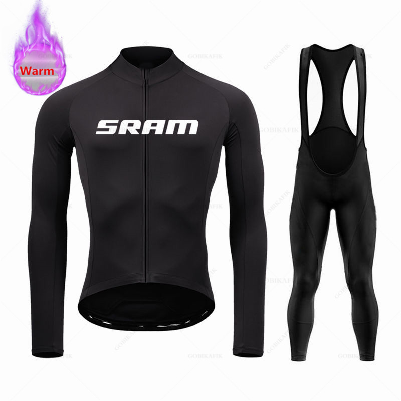 Cycling Bib Shorts - Sram Set Jersey sepeda MTB, pakaian